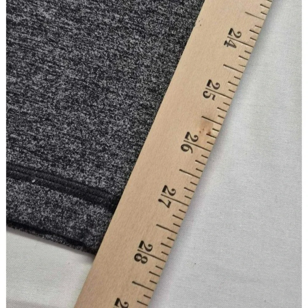 Lululemon Women black Heather Skinny Leg Pull-On Ankle Leggings Sz 4 yoga pants‎